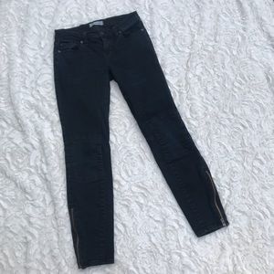 Madewell skinny skinny dark wash ankle zip sz 26
